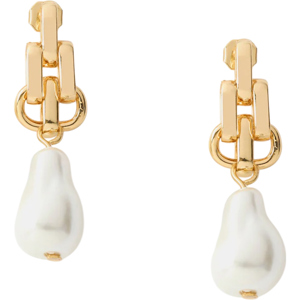 Mint Velvet Gold Tone Pearl Drop Earrings